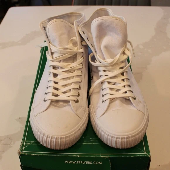 P.F. Flyers White High-Top Sneakers - Picture 2 of 5